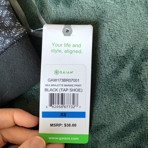 GAIAM bra bralette marine print XS NWT MEDIUM SUPPORT - Picture 10 of 11